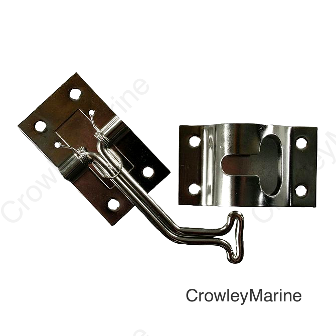 JR Products 45° T-Style Door Holder, Stainless Steel