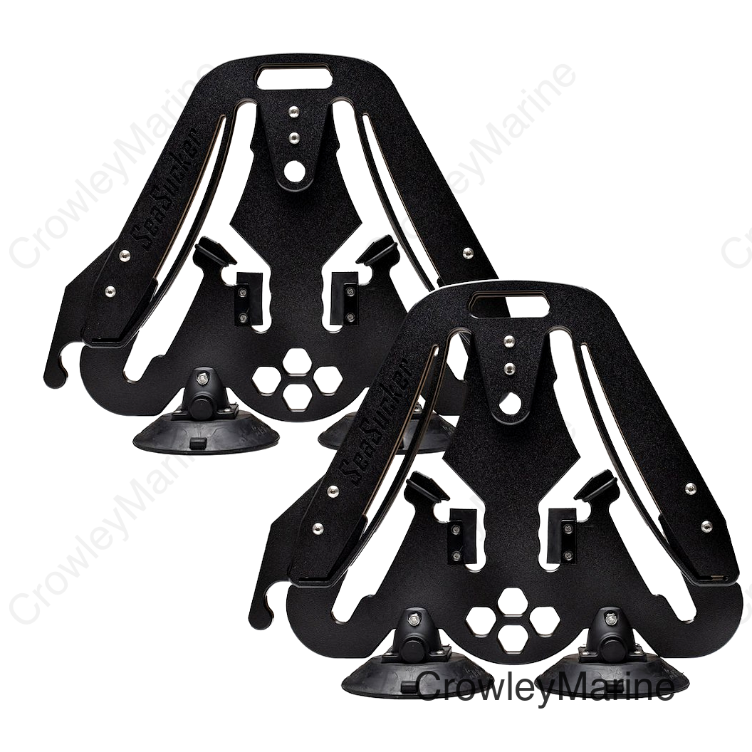 SeaSucker Pallavicini Ski Rack - Holds 2 Pair W/Poles or 2 Snowboards Black
