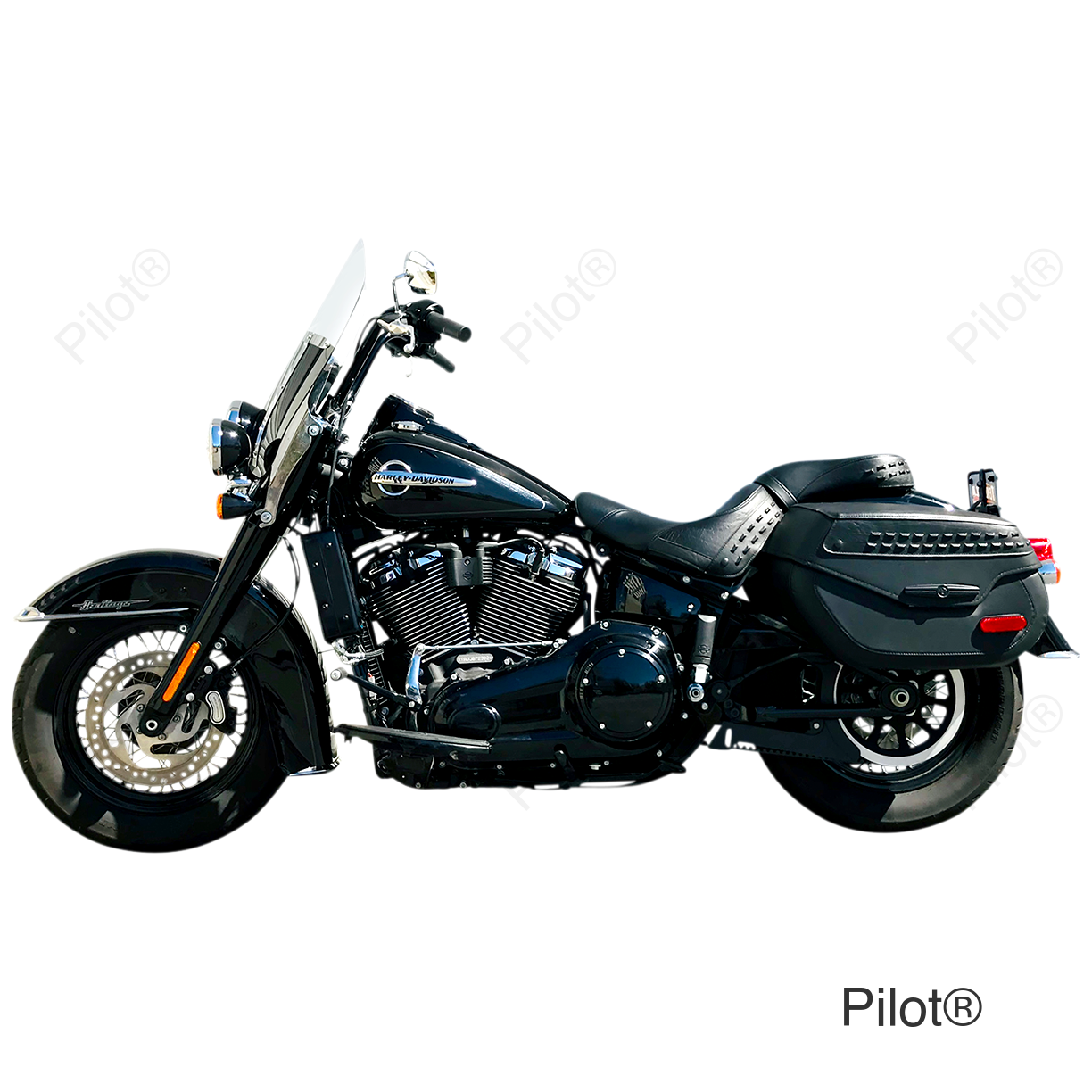 Side Mount Oil Cooler Kit - Gloss Black - M8 Softail