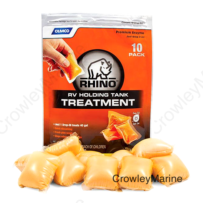 Camco Rhino™ Enzyme RV Holding Tank Treatment, Drop Ins, 10/pk