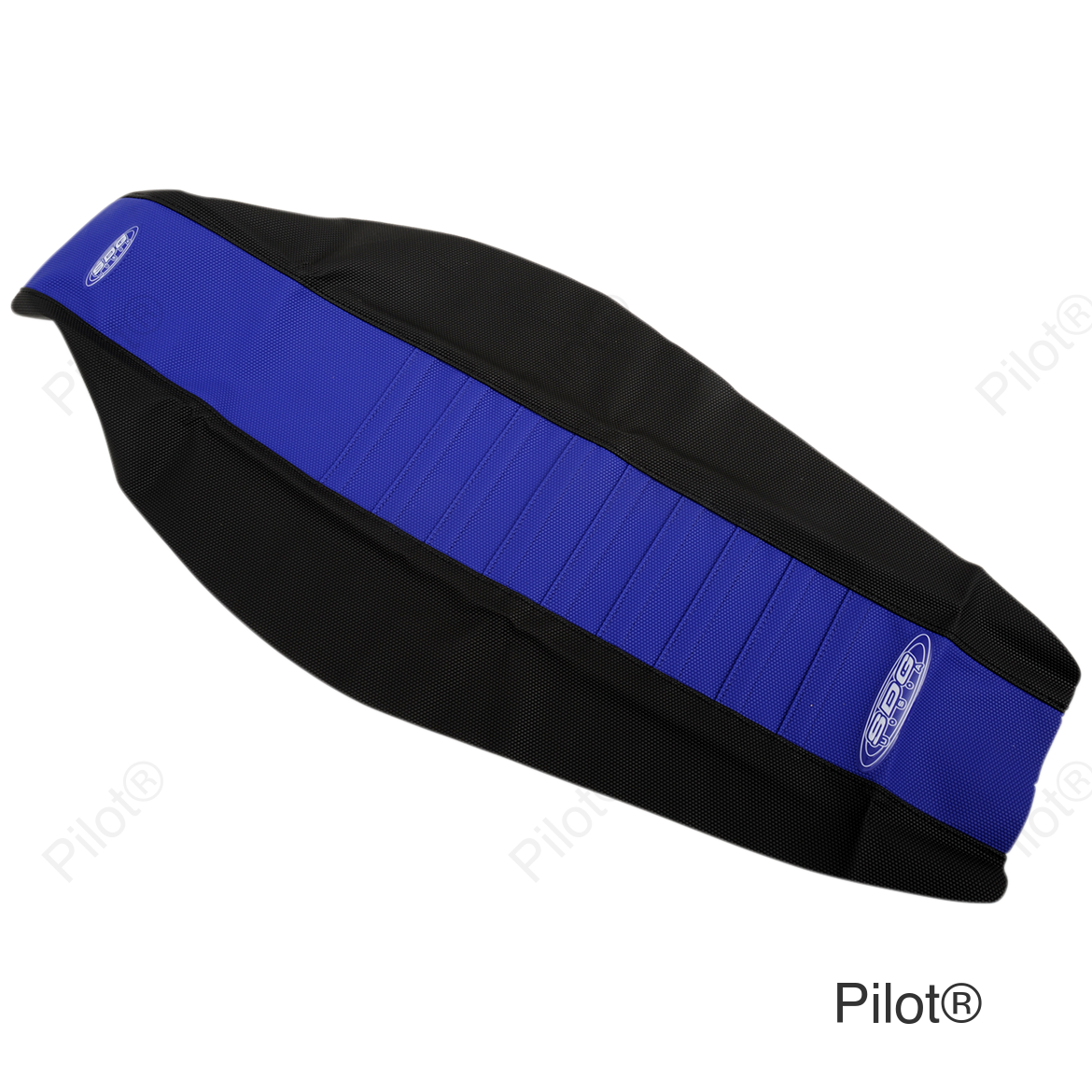 Pleated Seat Cover - Blue Top/Black Sides