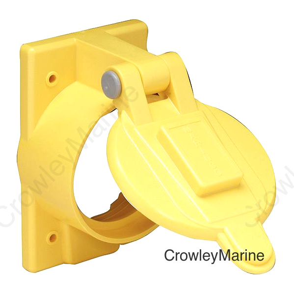 Marinco 7788CR Yellow Polycarbonate Weatherproof Cover Fits 50A Receptacles 6369CR and 6370CR