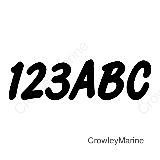 Hardline Series 400 Registration Kit, Smooth Cursive Font With Left to Right Color Gradation (Includes 4 Sets of 3" A-Z, 0-9)