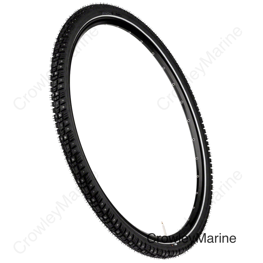45NRTH Gravdal Tire - 700 x 45 Tubeless Folding Black 60 TPI 240 Concave Carbide Aluminum Studs