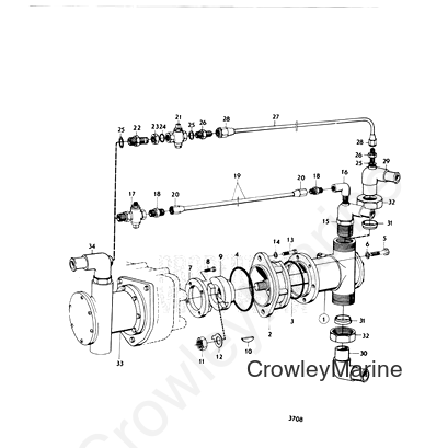 Hose Connection (V2) - Volvo Penta (21656846)
