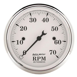 Autometer 3 1/8 inch 7000rpm Old Tyme Tachometer thumbnail-1