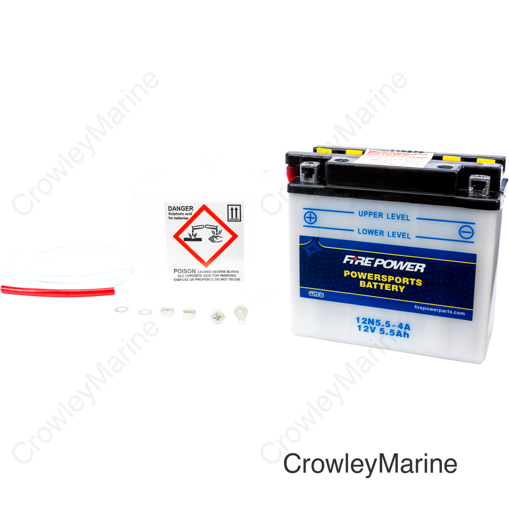 BATTERY W/ACID 12N5.5-4A 12V