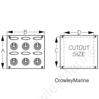 TOGGLE SWITCH(6) PANEL