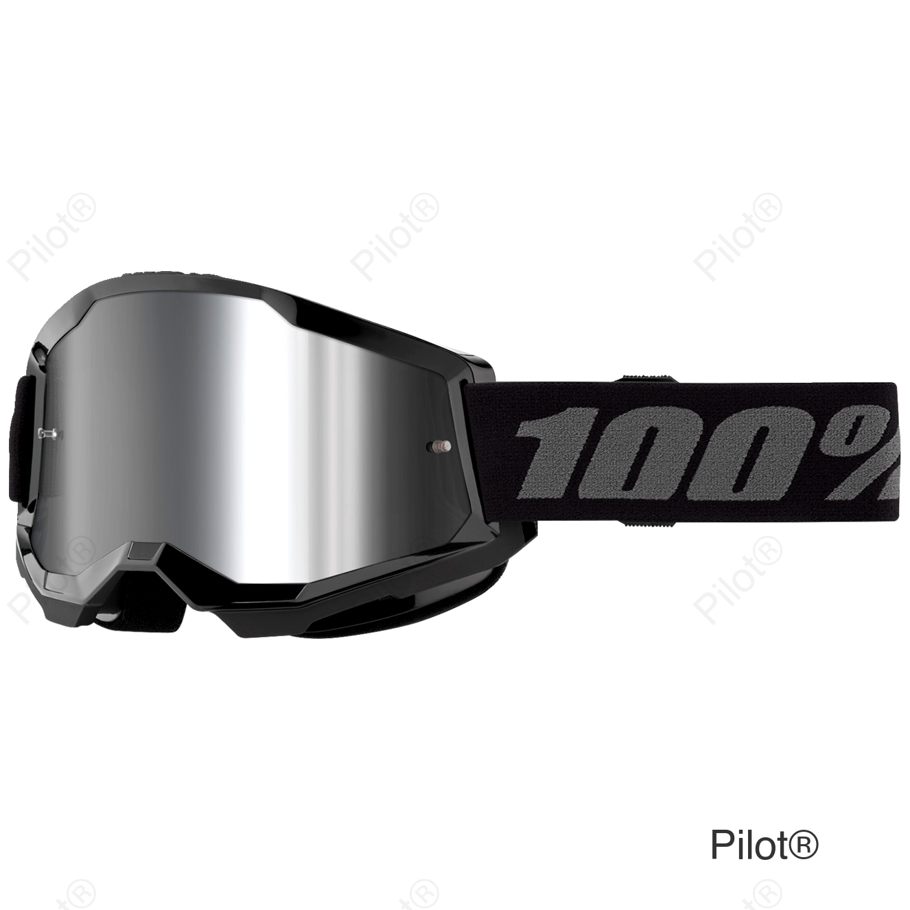 Strata 2 Goggle - Black - Silver Mirror