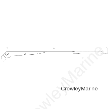 Wiper Arm Adjustable - Sea-Dog Line (413124S-1)