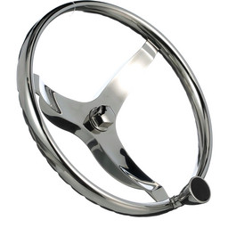 Seachoice 3 Spoke Sports Steering Wheel w/ Turning Knob, Fits 3/4-In. Tapered Shaft, 13.5-In. Diameter thumbnail-2