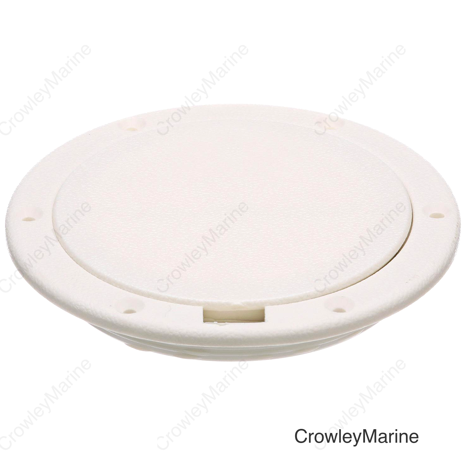 Seachoice White Pry-Up Deck Plate, Watertight, Up to 4-3/8 in. Diameter