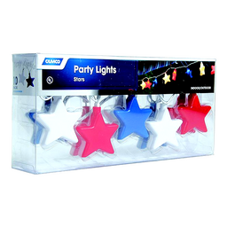 Camco 42656 Patriotic Stars Party Lights (Includes 10 Lights, Connector, 2 Spare Bulbs and Fuse) thumbnail-0
