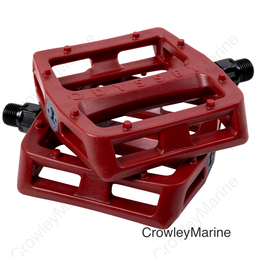Odyssey Grandstand V2 PC Pedals - Platform Composite/Plastic 9/16 Maroon