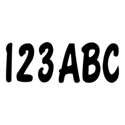 Hardline Series 200EC Registration Kit, Solid Color With Cursive Font (Includes 4 Sets of 3" A-Z, 0-9) thumbnail-0
