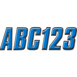 Hardline Series 800 Registration Kit, Block Style Solid Body With Bevel Effect, Contrasting Outline (Includes 4 Sets of 3" A-Z, 0-9) thumbnail-1