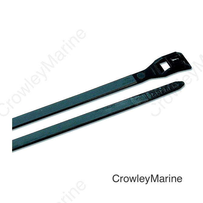 Ancor Low Profile Cable Ties, 11" Black, 100/pk