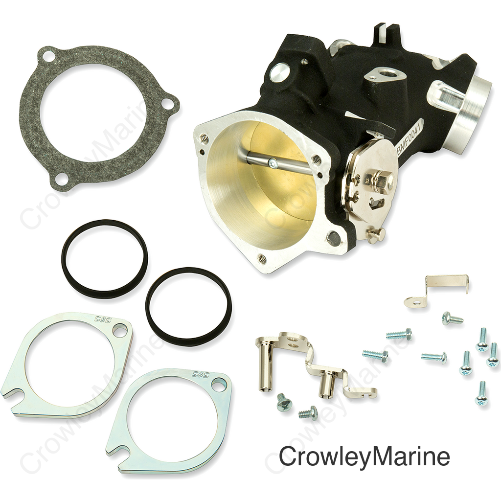 Throttle Hog Cable Operated Throttle Body Kit - Black - 66 mm - 124" Engine