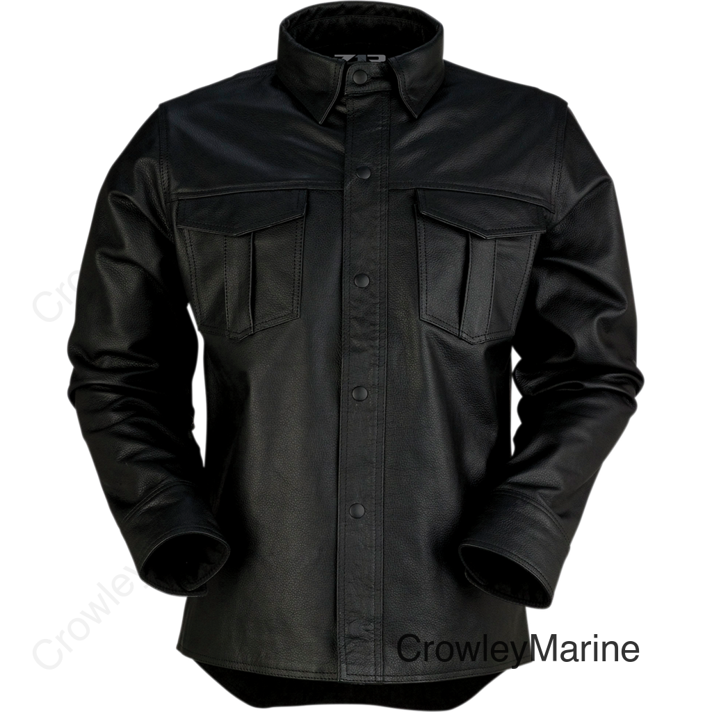 SHIRT LTHR MOTZ BLK 5X