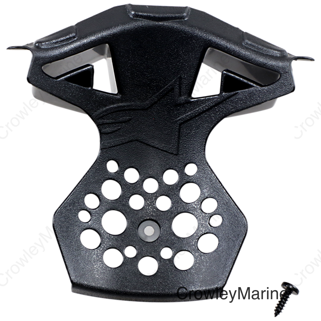 Supertech M8/M10 Chin Vent Frame - Gloss Black - XS/S
