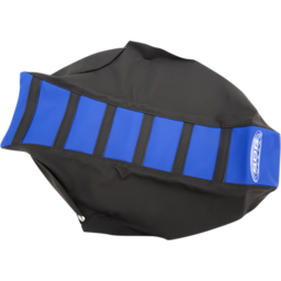 6-Ribbed Seat Cover - Black Ribs/Blue Top/Black Sides thumbnail-1
