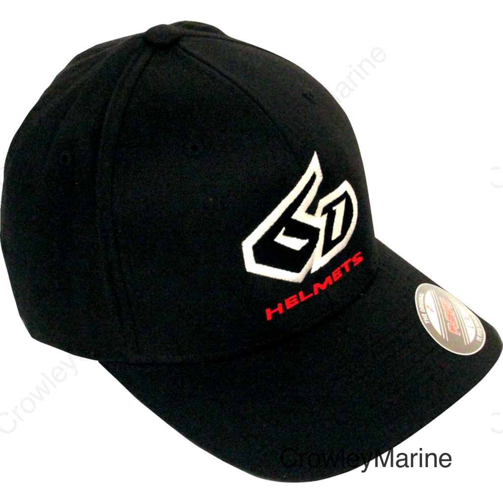 6D Helmets Logo Flexfit® Hat - Black - Large/XL