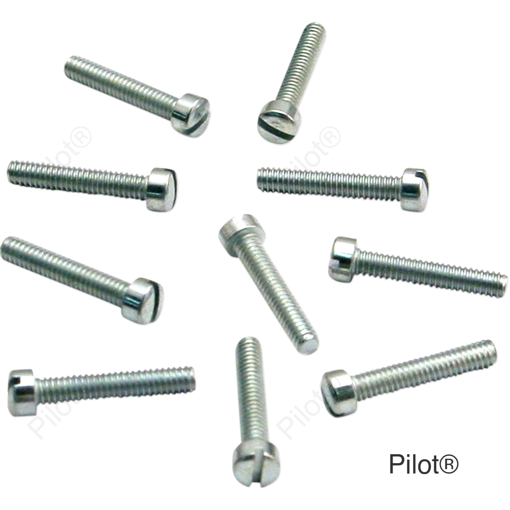 Slotted Flat Head Screws - 10-Pack