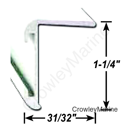 AP Products 021852028 Long Leg Insert Corner Molding, 8' Black