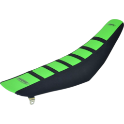6-Ribbed Seat Cover - Black Ribs/Green Top/Black Sides thumbnail-0