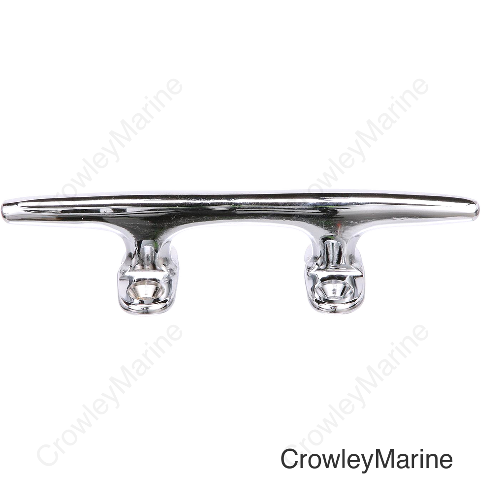 Seachoice Hollow Base Yacht Cleat, Chrome-Plated Cast Brass, 6-1/2 In. Long
