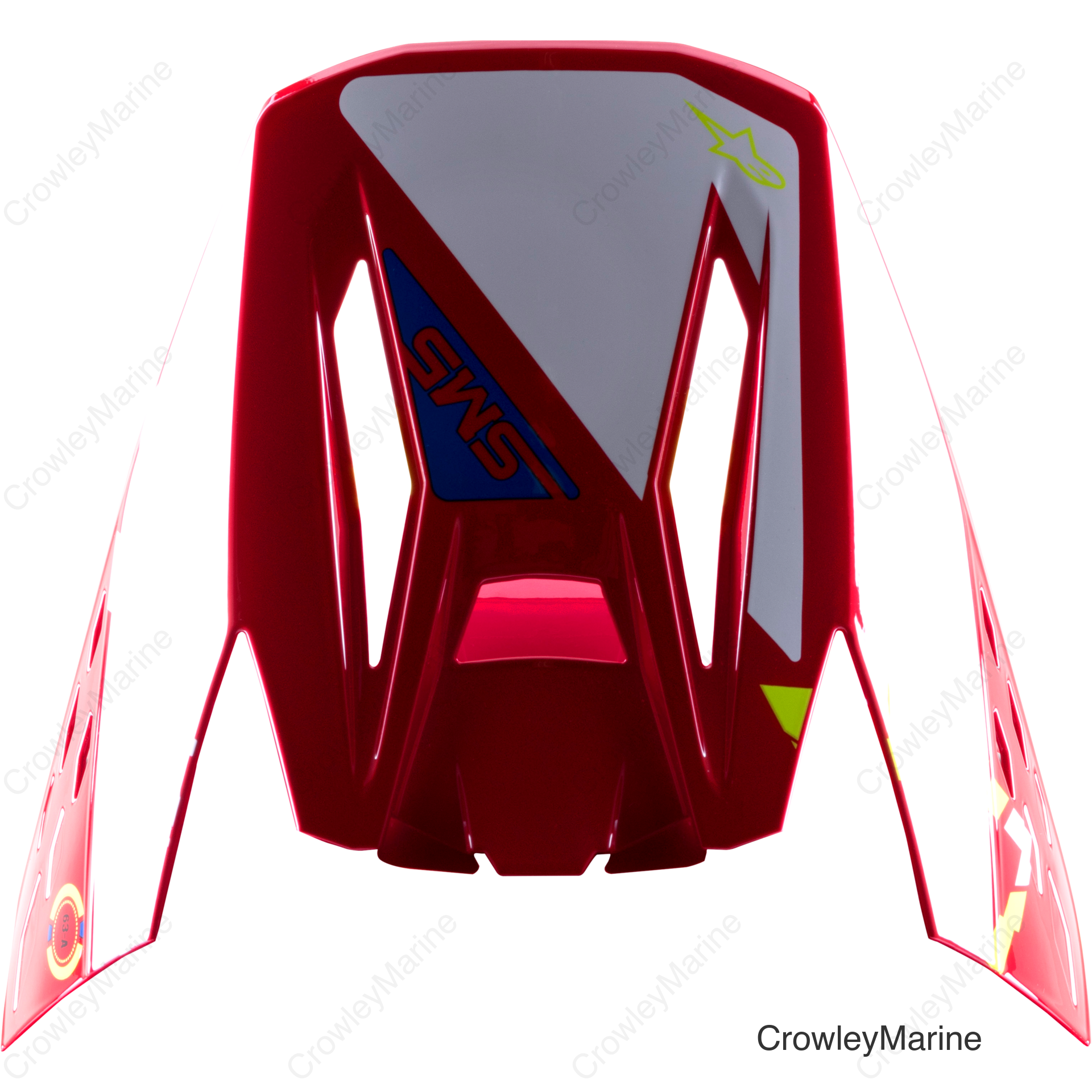 S-M5 ACTION VISOR RED/WHITE/YELLOW