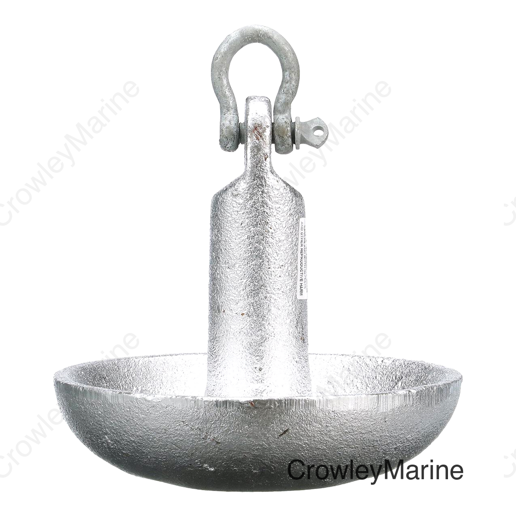 Seachoice Mushroom Anchor, Cast Iron, Aluminum-Painted Silver, 15 Lbs., Boats Up to 16 Ft. Long