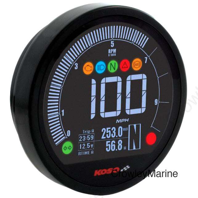 DL-04HD Multifunction Gauge - Black - Harley Davidson®