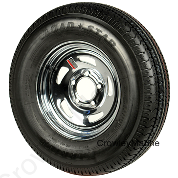 ST205/75D14"; 5-Hole Chrome Directional Rim; Load Range C