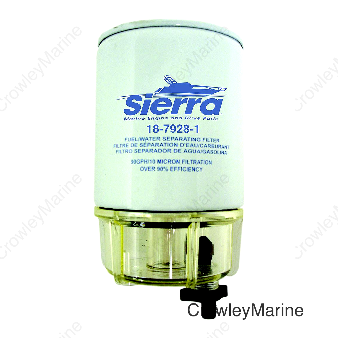 Sierra 79281 Fuel/Water Separator Element w/AquaVue Clear Collection Bowl