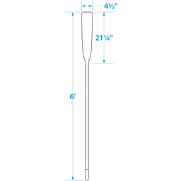 Seachoice 6 Ft. Wood Oar, New Zealand Pine Construction, 21-1/4 in. X 4-5/16 in. Blade, Comfort Grip, Clear Finish thumbnail-7