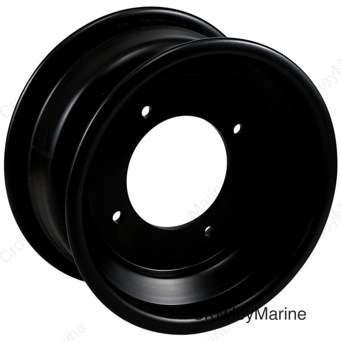 Rolled-Lip Spun Wheel - Rear - Black - 9x8 - 4/115 - 3+5