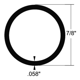 Alum Tube 7/8 X 6'