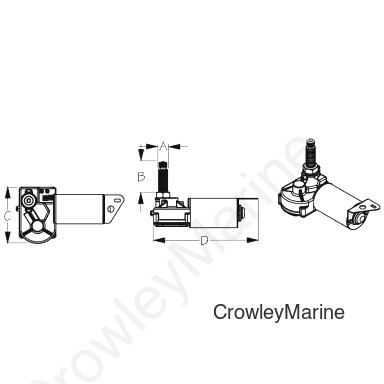 Mrv Wiper Motor - - 3.5" 110Dg - Sea-Dog Line (412131W-3)