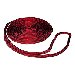 Seachoice Double-Braid Nylon Dock Line w/ Eye Splice, Pre-Shrunk, Heat Stabilized, 3/8 In. X 15 Ft., Red thumbnail-4