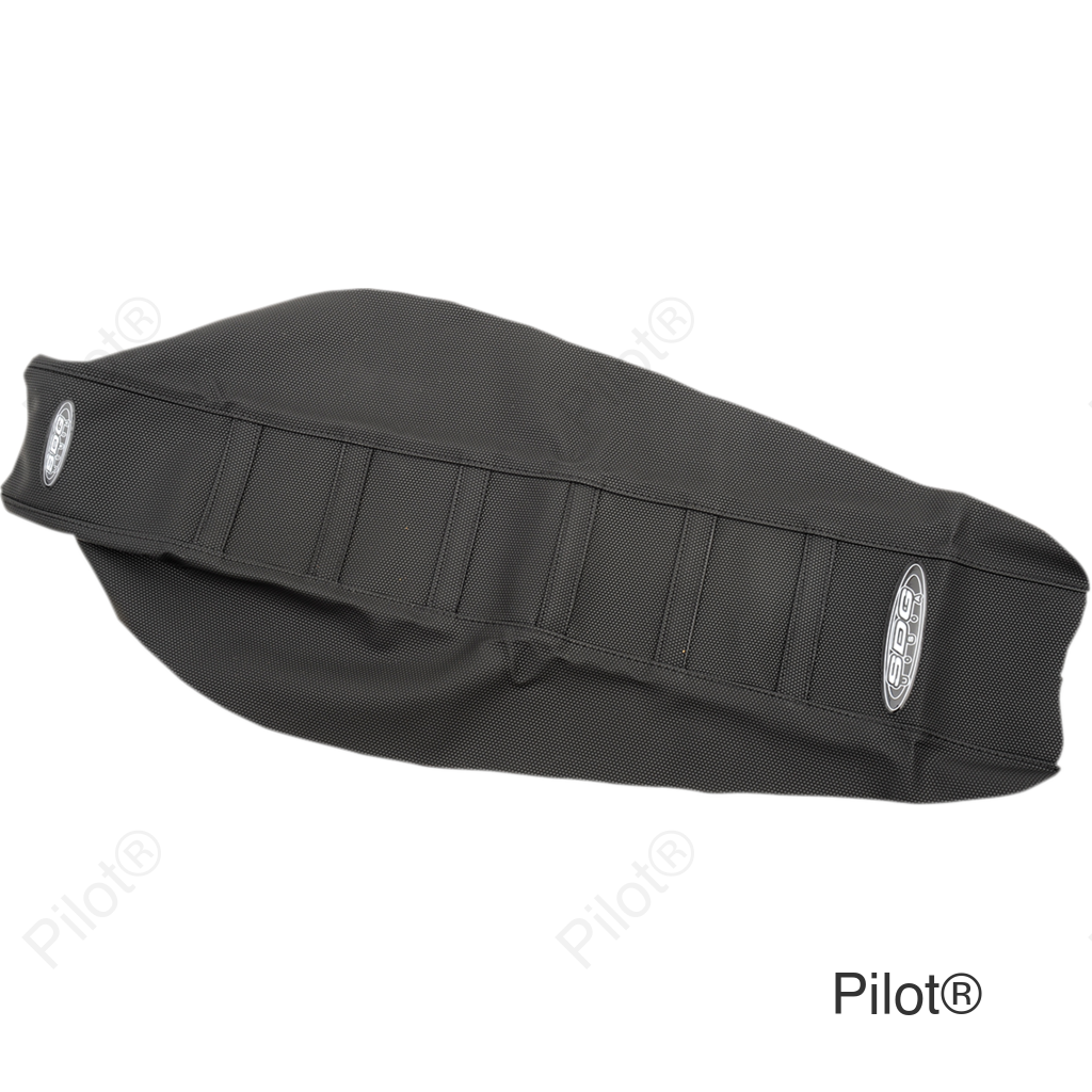 6-Ribbed Seat Cover - Black Ribs/Black Top/Black Sides
