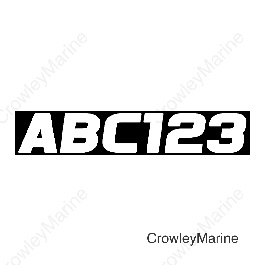 Hardline Series 700EC Registration Kit, Solid Fill Colors With Black Outlines and Slanted European Font (Includes 4 Sets of 3" A-Z, 0-9)