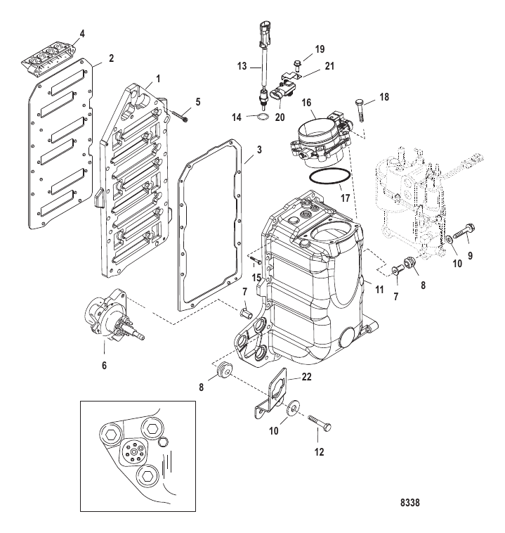 Air Handler Components - Serial Range Outboard 150 Pro XS (2.5L ...