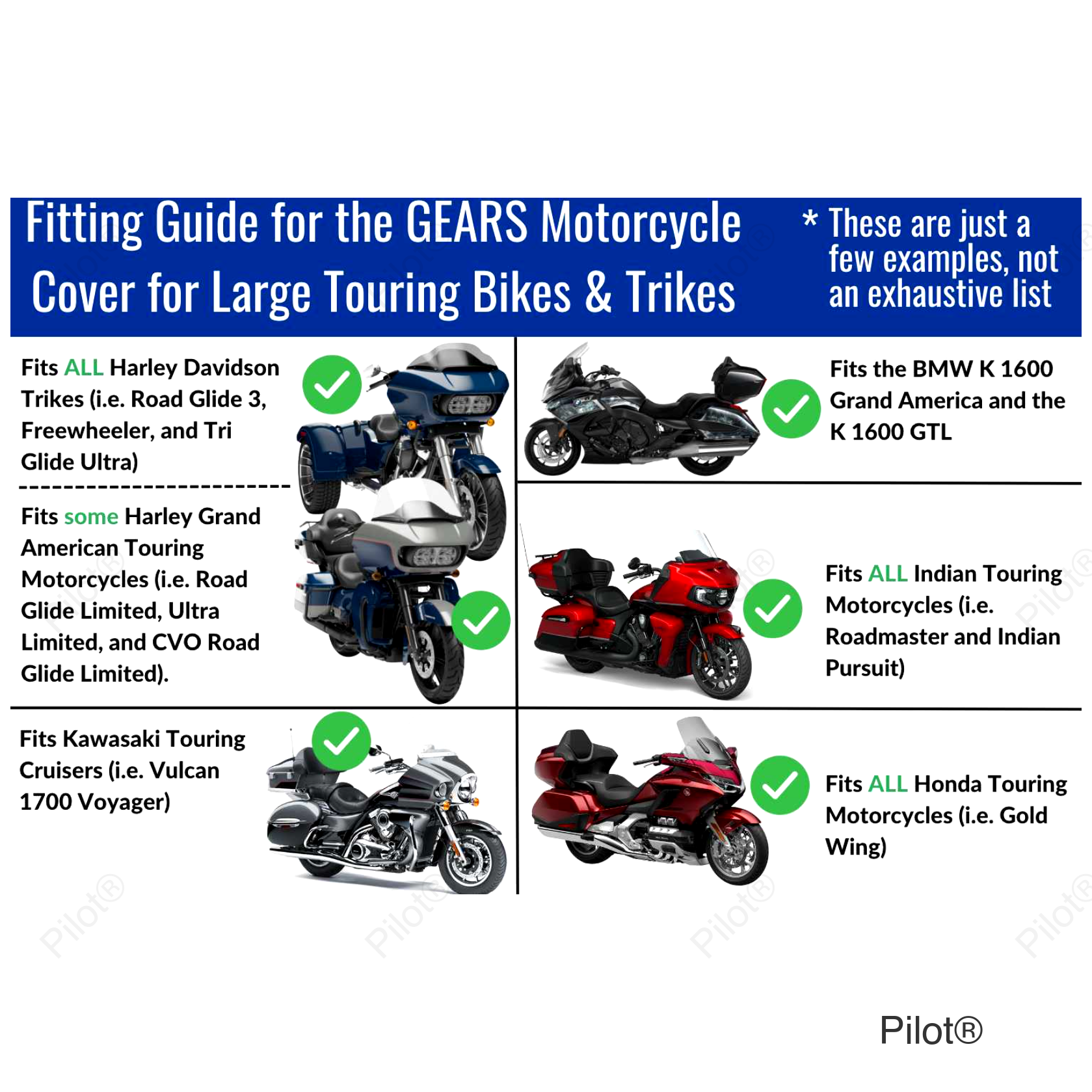 Motorcycle Cover - Touring/Trike with Luggage