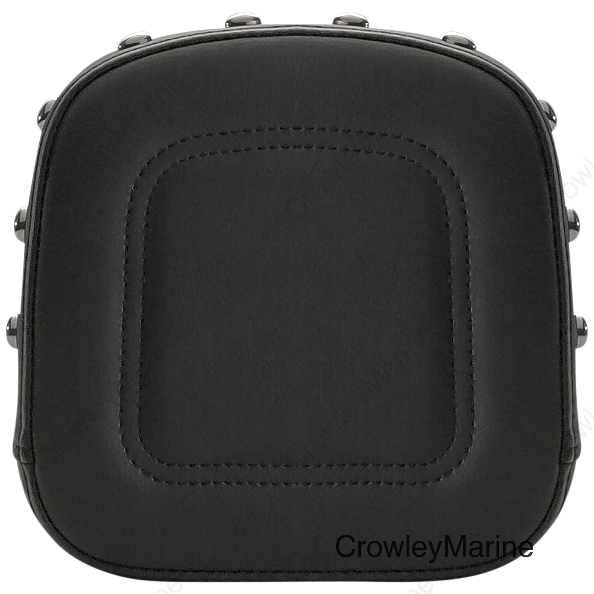 Sissy Bar Pad - Contoured - Black - Studded - FL '99-'23