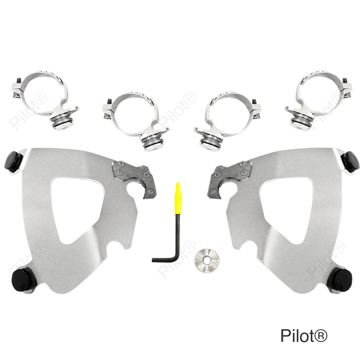 Gauntlet Mounting Kit - Polished - FXDL '14-'17