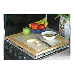 Camco 43571 Universal 19 5/8" × 17 1/2" Bamboo Silent RV Stove Top Cover thumbnail-1