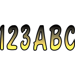 Hardline Series 200 Registration Kit, Cursive Font With Top to Bottom Color Gradations (Includes 4 Sets of 3" A-Z, 0-9) thumbnail-1
