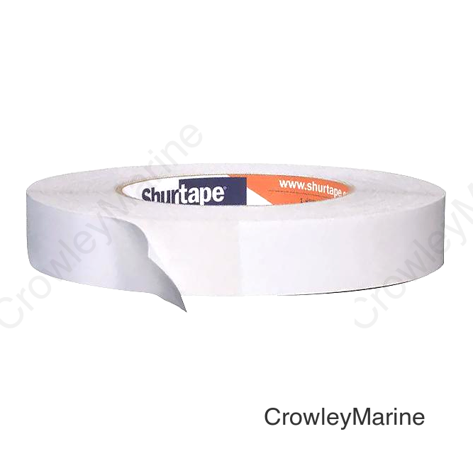 Shurtape 232264 Double Coated Polyester Film Tape, 1/2" x 164', White