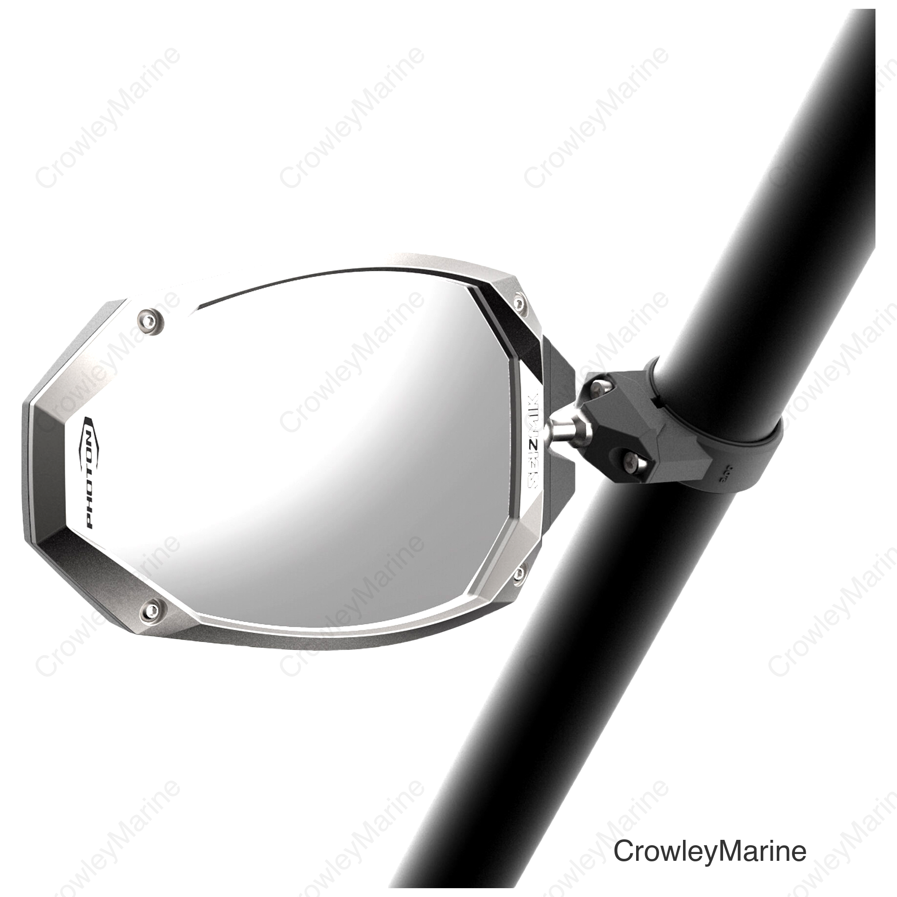 Mirror - Photon - Side View - Oval - Black/Silver - 2"